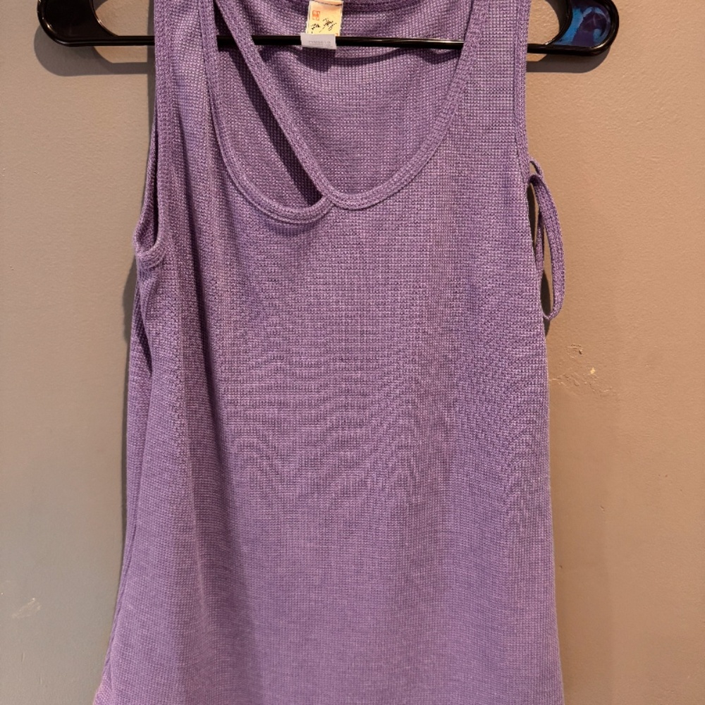 7th Ray Periwinkle Ribbed Tank Top - Picture 3 of 5